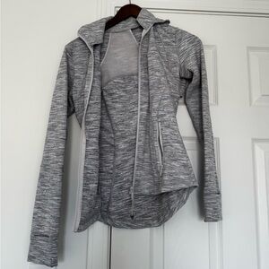 Lululemon Athletica Gray Fitted Zippered Hoodie